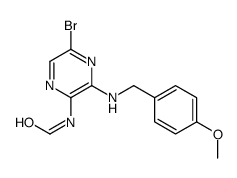 N-[5-bromo-3-[(4-methoxyphenyl)methylamino]pyrazin-2-yl]formamide Structure