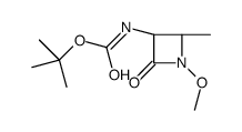 [(2S,3S)-1-甲氧基-2-甲基-4-氧代-3-氮杂环丁烷基]-氨基甲酸1,1-二甲基乙基酯结构式