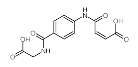 2-Butenoic acid,4-[[4-[[(carboxymethyl)amino]carbonyl]phenyl]amino]-4-oxo-, (Z)- (9CI) Structure