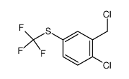 2-Chloro-5-(trifluoromethylthio)benzyl Chloride结构式
