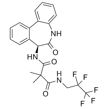N1-[(7S)-6,7-二氢-6-氧代-5H-二苯并[B,D]氮杂卓-7-基]-2,2-二甲基-N3-(2,2,3,3,3-五氟丙基)丙二酰胺结构式