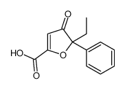 5-ethyl-4-oxo-5-phenylfuran-2-carboxylic acid Structure