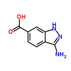 3-氨基-1H-吲唑-6-羧酸结构式