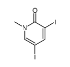 3,5-diiodo-1-methyl-1H-pyridin-2-one结构式