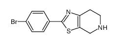 2-(4-溴苯基)-4,5,6,7-四氢噻唑并[5,4-c]吡啶结构式