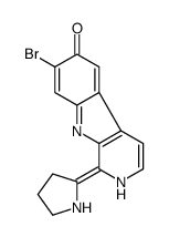 (1Z)-7-bromo-1-pyrrolidin-2-ylidene-2H-pyrido[3,4-b]indol-6-one结构式