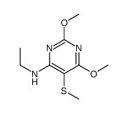 N-ethyl-2,6-dimethoxy-5-methylsulfanylpyrimidin-4-amine结构式