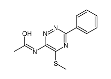 N-(5-methylsulfanyl-3-phenyl-1,2,4-triazin-6-yl)acetamide结构式