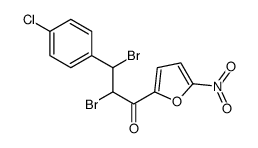 2,3-dibromo-3-(4-chlorophenyl)-1-(5-nitrofuran-2-yl)propan-1-one结构式