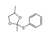 2,4-dimethyl-2-phenylsulfanyl-1,3-dioxolane结构式