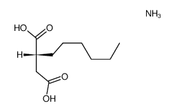 (R)-hexylsuccinic acid, ammonium salt Structure