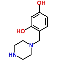 4-(1-Piperazinylmethyl)-1,3-benzenediol结构式
