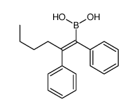 1,2-diphenylhex-1-enylboronic acid结构式