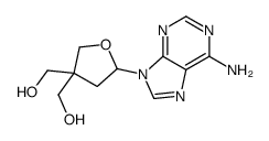 [5-(6-aminopurin-9-yl)-3-(hydroxymethyl)oxolan-3-yl]methanol Structure
