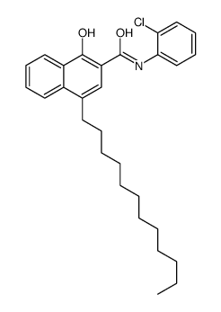 N-(2-chlorophenyl)-4-dodecyl-1-hydroxynaphthalene-2-carboxamide Structure