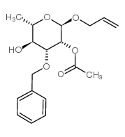 Allyl 2-O-acetyl-3-O-benzyl-a-L-rhamnopyranoside Structure
