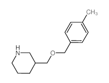 3-[(4-methylphenyl)methoxymethyl]piperidine结构式
