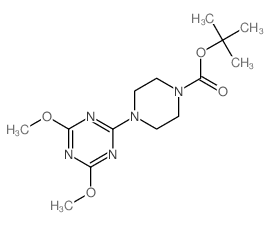 叔丁基 4-(4,6-二甲氧基-1,3,5-噻嗪-2-基)哌嗪-1-羧酸结构式