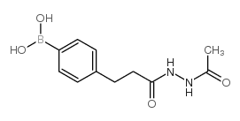 4-(3-(2-乙酰基肼基)-3-氧代丙基)苯硼酸结构式