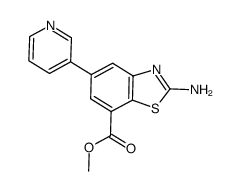 2-amino-5-pyridin-3-yl-benzothiazole-7-carboxylic acid methyl ester Structure