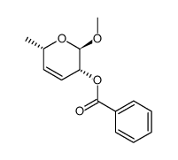 Methyl-2-O-benzoyl-3,4,6-tridesoxy-β-D-erythro-hex-3-enopyranosid结构式