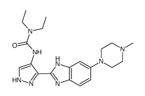 1,1-diethyl-3-{3-[6-(4-methylpiperazin-1-yl)-1H-benzimidazol-2-yl]-1H-pyrazol-4-yl}urea Structure