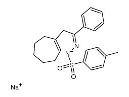 sodium salt of α-(cyclohepten-1-yl)-acetophenone N-tosylhydrazone结构式