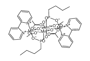 [Mn4O2(1-butanephoshonate)2(acetate)4(2,2'-bipyridine)2]结构式