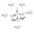 硫代硫酸钠,五水结构式