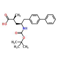 (2S,4S)-5-([1,1'-biphenyl]-4-yl)-4-((tert-butoxycarbonyl)amino)-2-methylpentanoic acid Structure