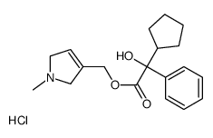 (1-methyl-2,5-dihydro-1H-pyrrol-1-ium-3-yl)methyl 2-cyclopentyl-2-hydroxy-2-phenylacetate,chloride Structure