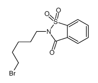 2-(5-bromopentyl)-1,1-dioxo-1,2-benzothiazol-3-one结构式