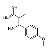 3-氨基-3-(4-甲氧基苯基)-2-甲基-2-硫代丙烯酰胺结构式