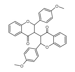 2,2'-bis(4-methoxyphenyl)-[3,3'-bichroman]-4,4'-dione结构式