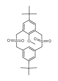 6,15-di-tert-butyl-9-methoxy-2,11-dithia<3.3>metacyclophane S,S,S',S'-tetraoxide结构式