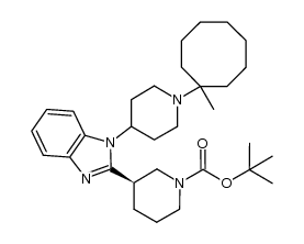 tert-butyl (3R)-3-{1-[1-(1-methylcyclooctyl)-4-piperidinyl]-1H-benzimidazol-2-yl}-1-piperidinecarboxylate Structure