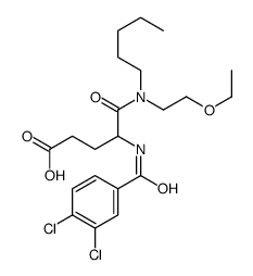 4-[(3,4-dichlorobenzoyl)amino]-5-[2-ethoxyethyl(pentyl)amino]-5-oxopentanoic acid结构式