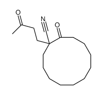 2-oxo-1-(3-oxobutyl)cyclododecane-1-carbonitrile Structure