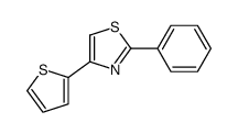 2-phenyl-4-thiophen-2-yl-1,3-thiazole结构式
