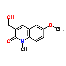 3-HYDROXYMETHYL-6-METHOXY-1-METHYL-1H-QUINOLIN-2-ONE结构式