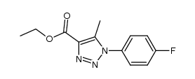 1-(4-fluoro-phenyl)-5-methyl-1H-[1,2,3]triazole-4-carboxylic acid ethyl ester Structure