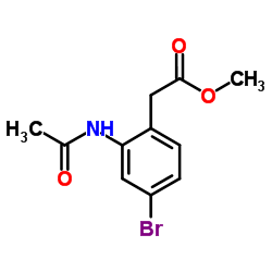Methyl 2-acetamido-4-bromophenylacetate结构式