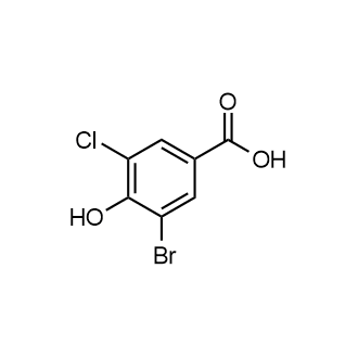 3-溴-5-氯-4-羟基苯甲酸结构式