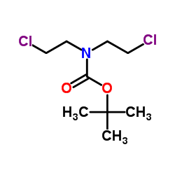 N,N-双(2-氯乙基)氨基甲酸叔丁酯结构式