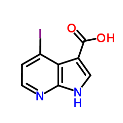 4-Iodo-1H-pyrrolo[2,3-b]pyridine-3-carboxylic acid结构式