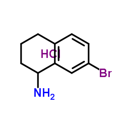 7-溴-1,2,3,4-四氢萘-1-胺盐酸盐结构式