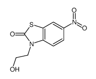 3-(2-hydroxyethyl)-6-nitro-1,3-benzothiazol-2-one结构式