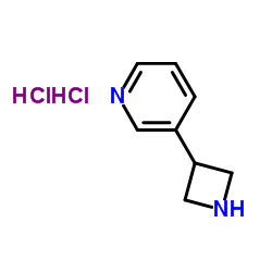 3-(3-吡啶基)-1-氮杂环丁烷盐酸盐结构式