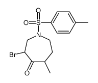 3-溴-5-甲基-1-甲苯磺酰氮杂环庚烷-4-酮结构式