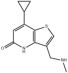 7-cyclopropyl-3-((methylamino)methyl)thieno[3,2-b]pyridin-5(4H)-one Structure